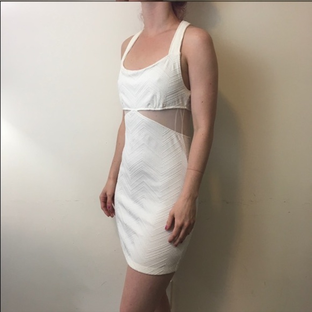 Free People Mini Dress with Mesh Cut Outs